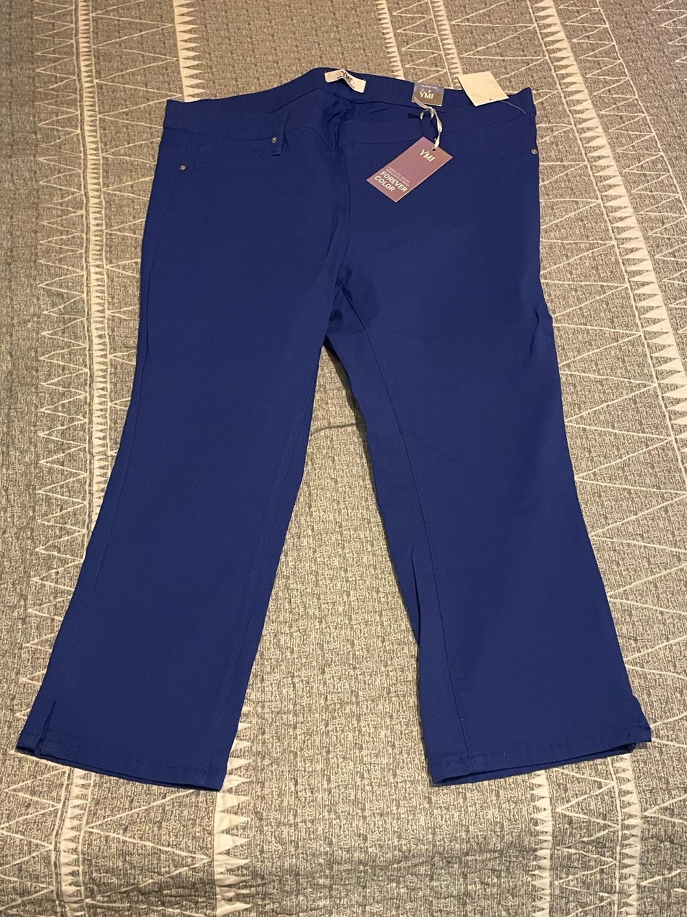 YMI Blue Stretch Cropped Pants NWT